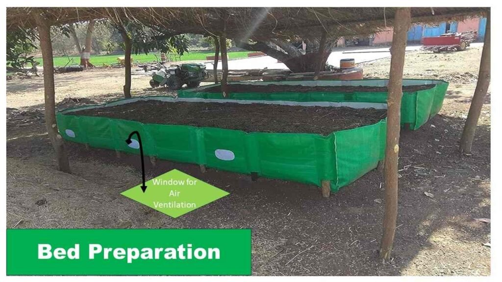 vermicompost bed preperation