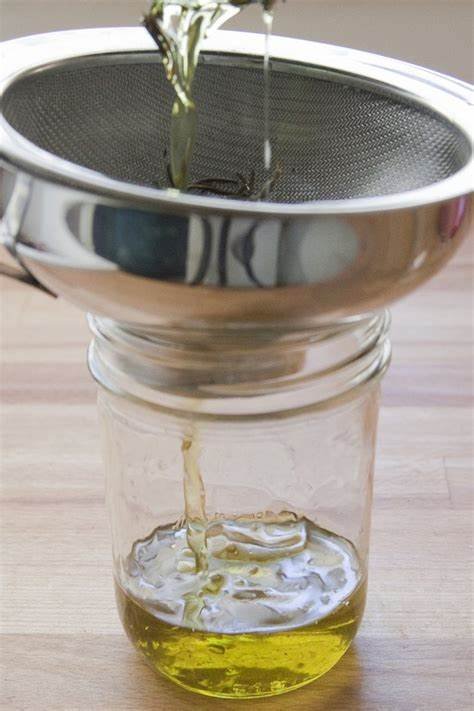 Straining process | How to make rosemary oil